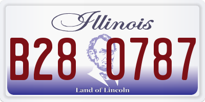 IL license plate B280787