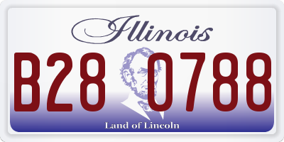 IL license plate B280788