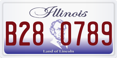 IL license plate B280789
