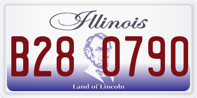 IL license plate B280790