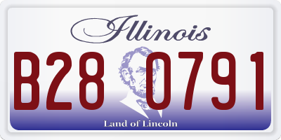 IL license plate B280791