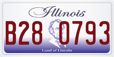 IL license plate B280793