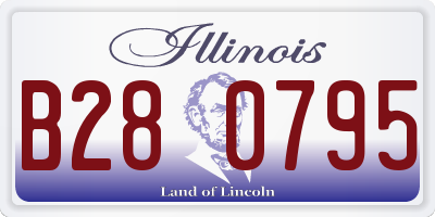 IL license plate B280795
