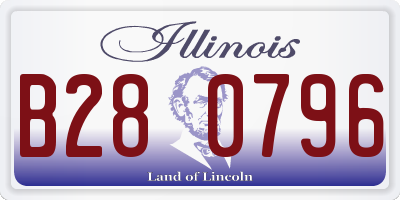 IL license plate B280796