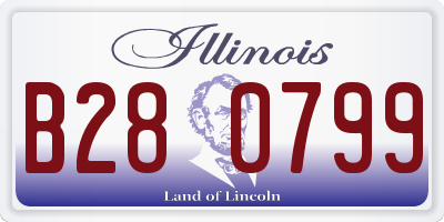 IL license plate B280799