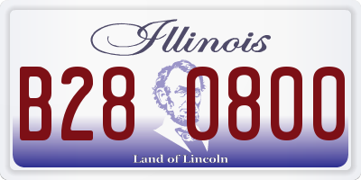 IL license plate B280800