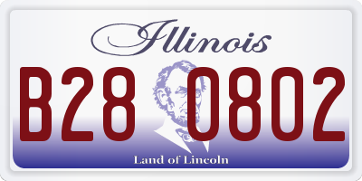 IL license plate B280802