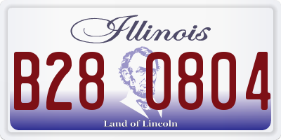 IL license plate B280804