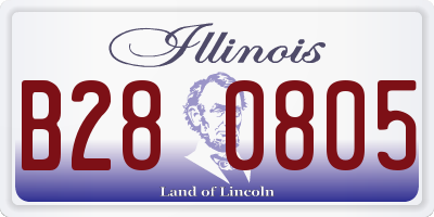 IL license plate B280805
