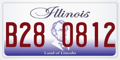 IL license plate B280812
