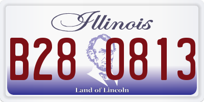 IL license plate B280813