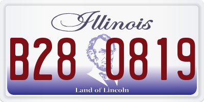 IL license plate B280819
