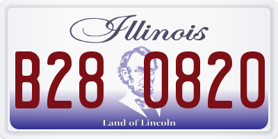 IL license plate B280820