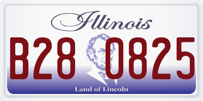 IL license plate B280825