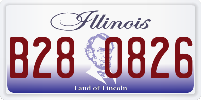 IL license plate B280826