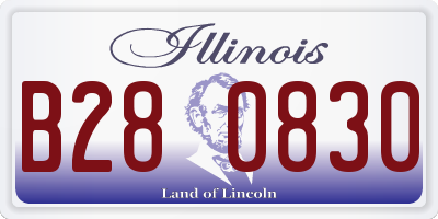 IL license plate B280830