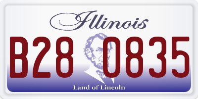 IL license plate B280835