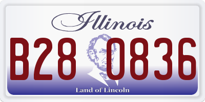 IL license plate B280836