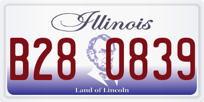IL license plate B280839