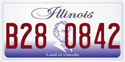 IL license plate B280842