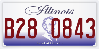 IL license plate B280843