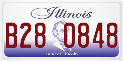 IL license plate B280848