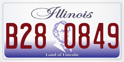 IL license plate B280849