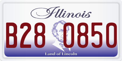 IL license plate B280850