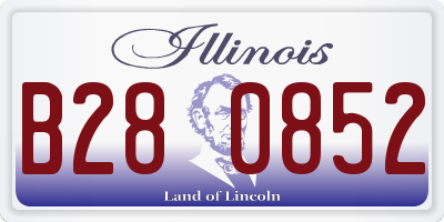 IL license plate B280852