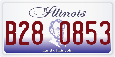 IL license plate B280853