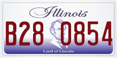 IL license plate B280854