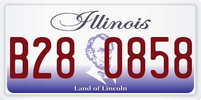 IL license plate B280858