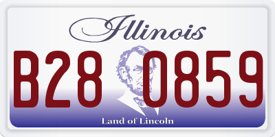 IL license plate B280859