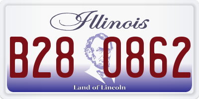 IL license plate B280862
