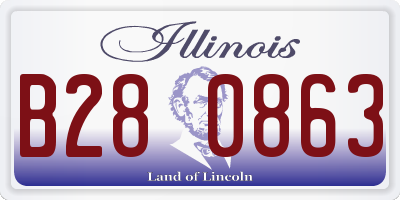 IL license plate B280863