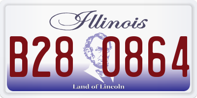 IL license plate B280864