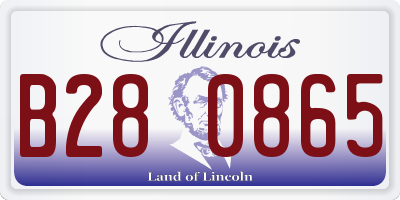 IL license plate B280865