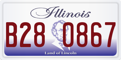 IL license plate B280867
