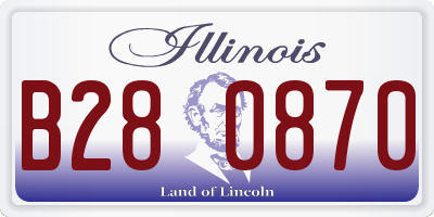 IL license plate B280870