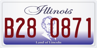IL license plate B280871