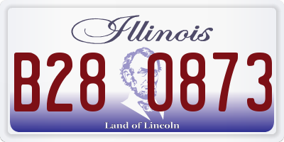 IL license plate B280873