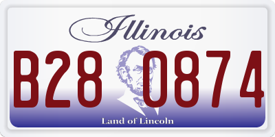 IL license plate B280874