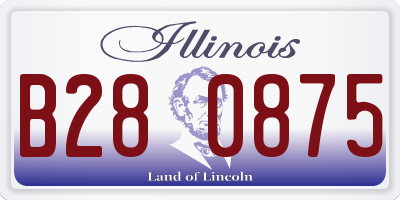IL license plate B280875