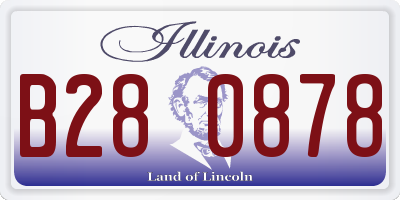 IL license plate B280878