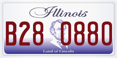 IL license plate B280880