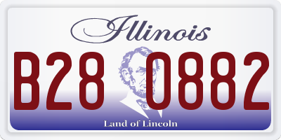 IL license plate B280882