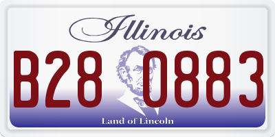 IL license plate B280883