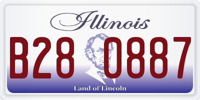 IL license plate B280887