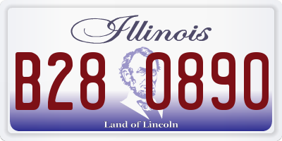 IL license plate B280890