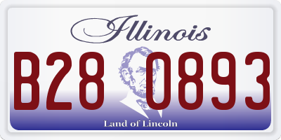 IL license plate B280893